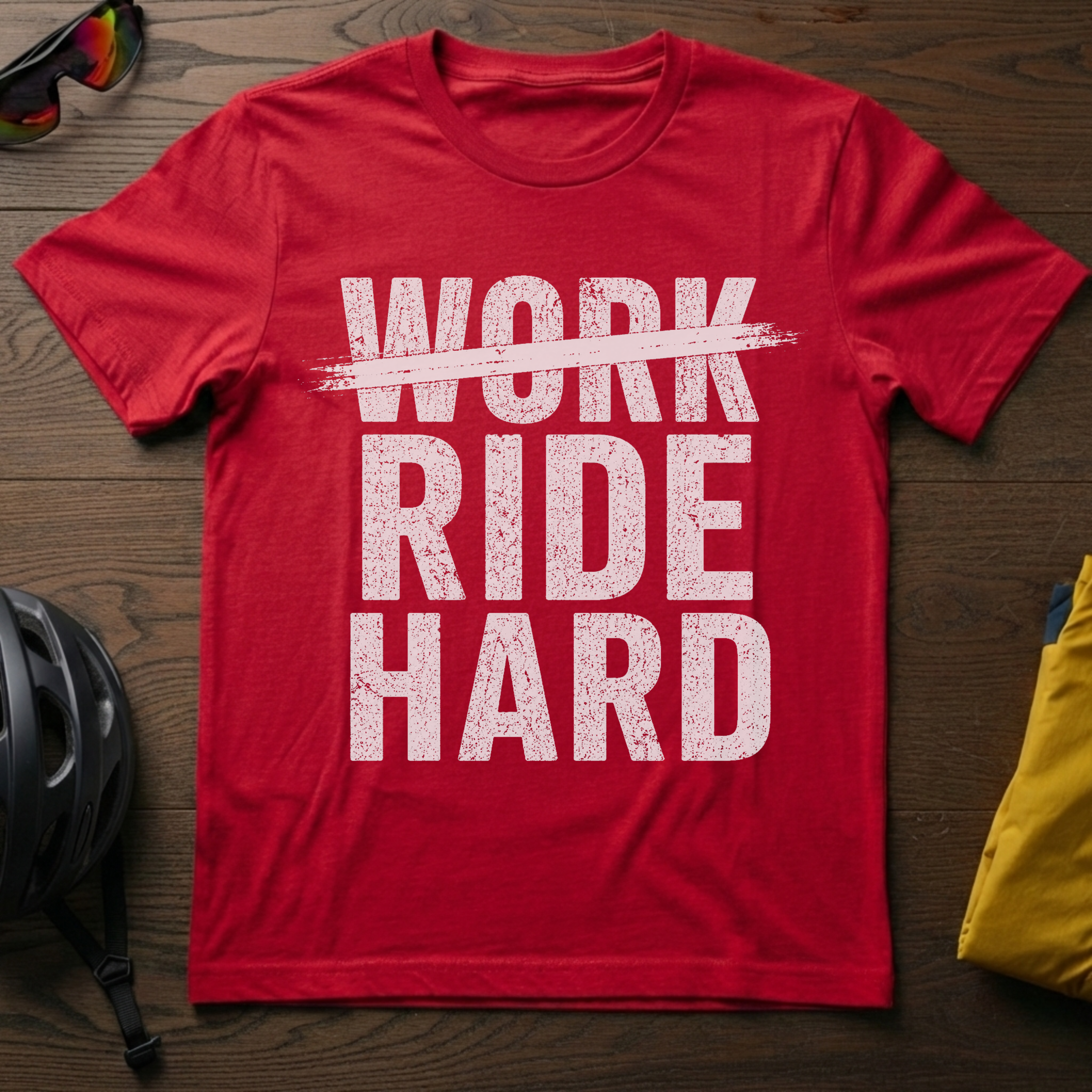 Work Hard, no, Ride Hard Tee - Chainline Collective