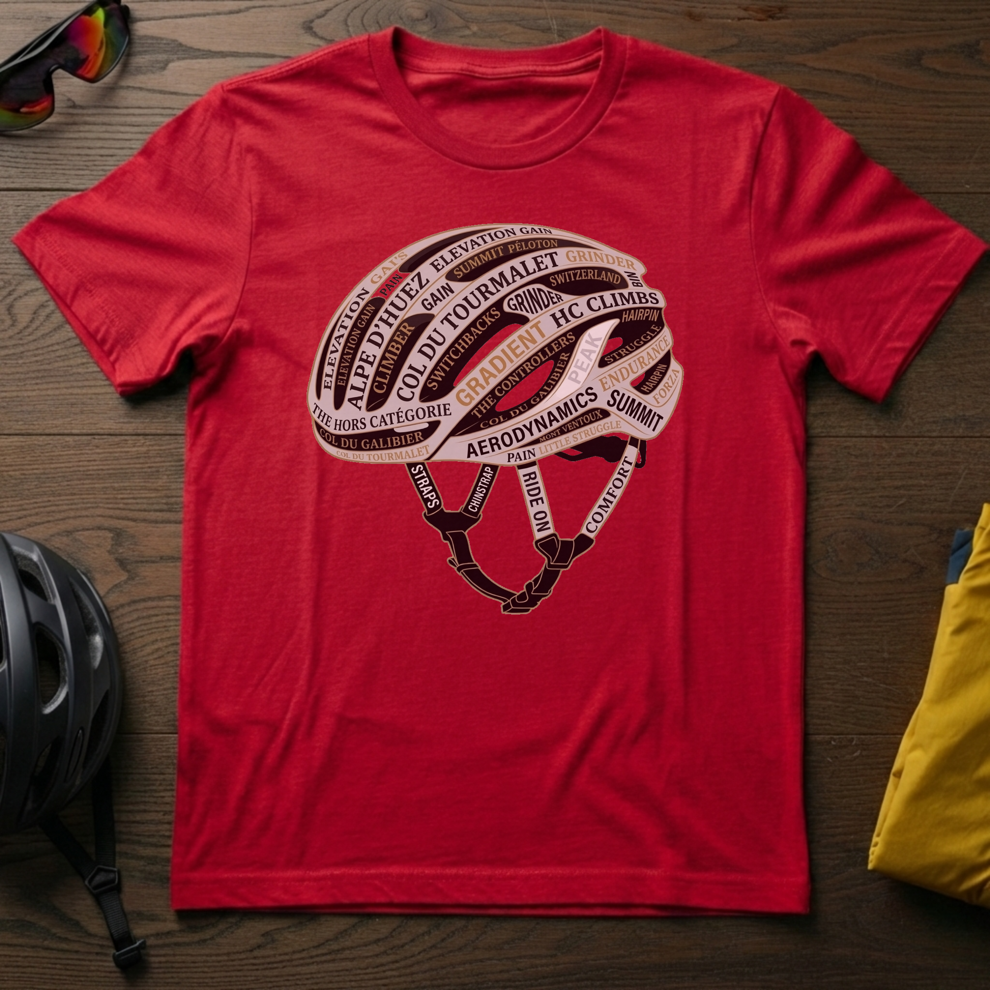 Bike Helmet Typography Tee - Chainline Collective