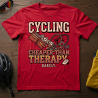 "Cycling: Cheaper Than Therapy (Barely)" Tee - Chainline Collective