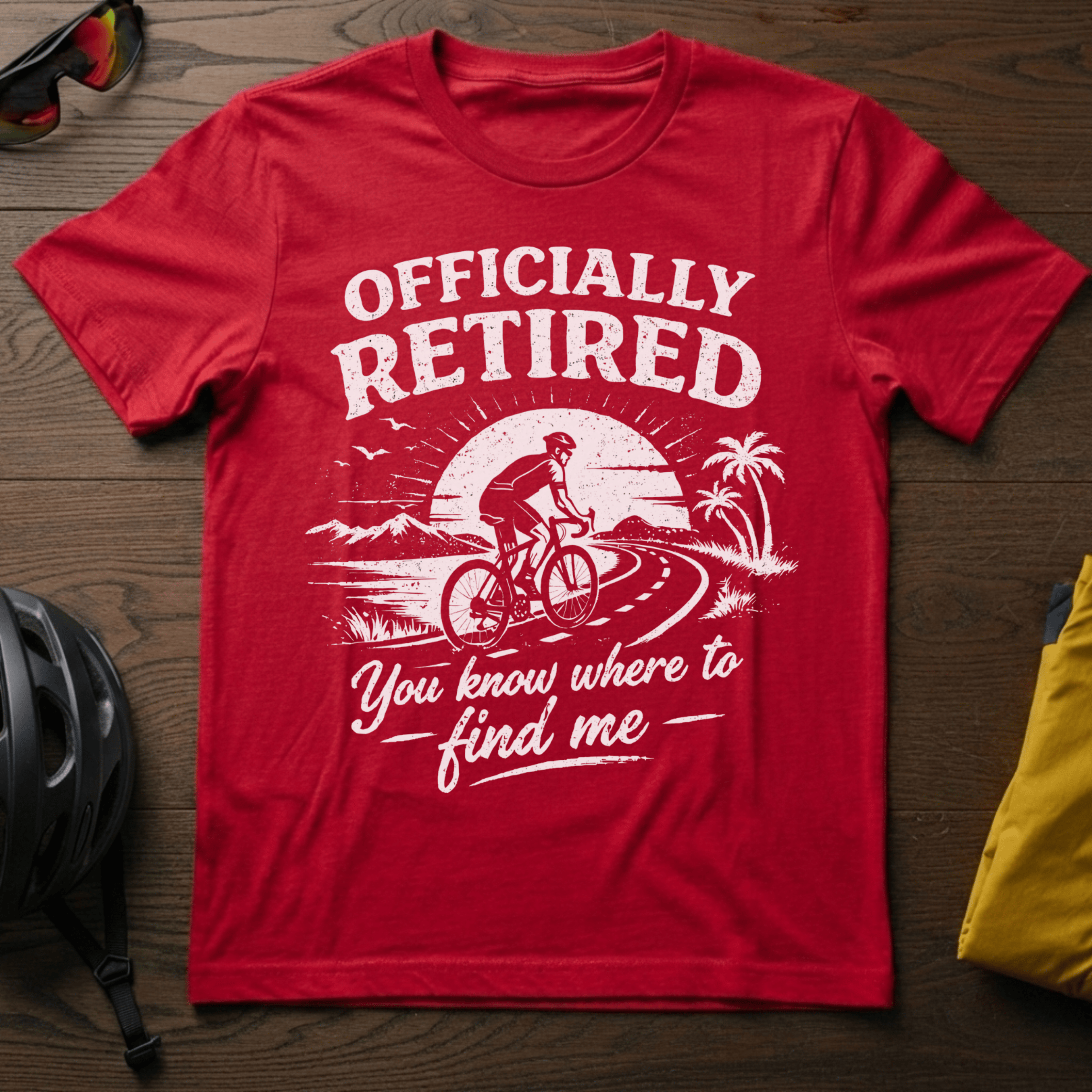 "Officially Retired..." Cyclist Tee - Chainline Collective