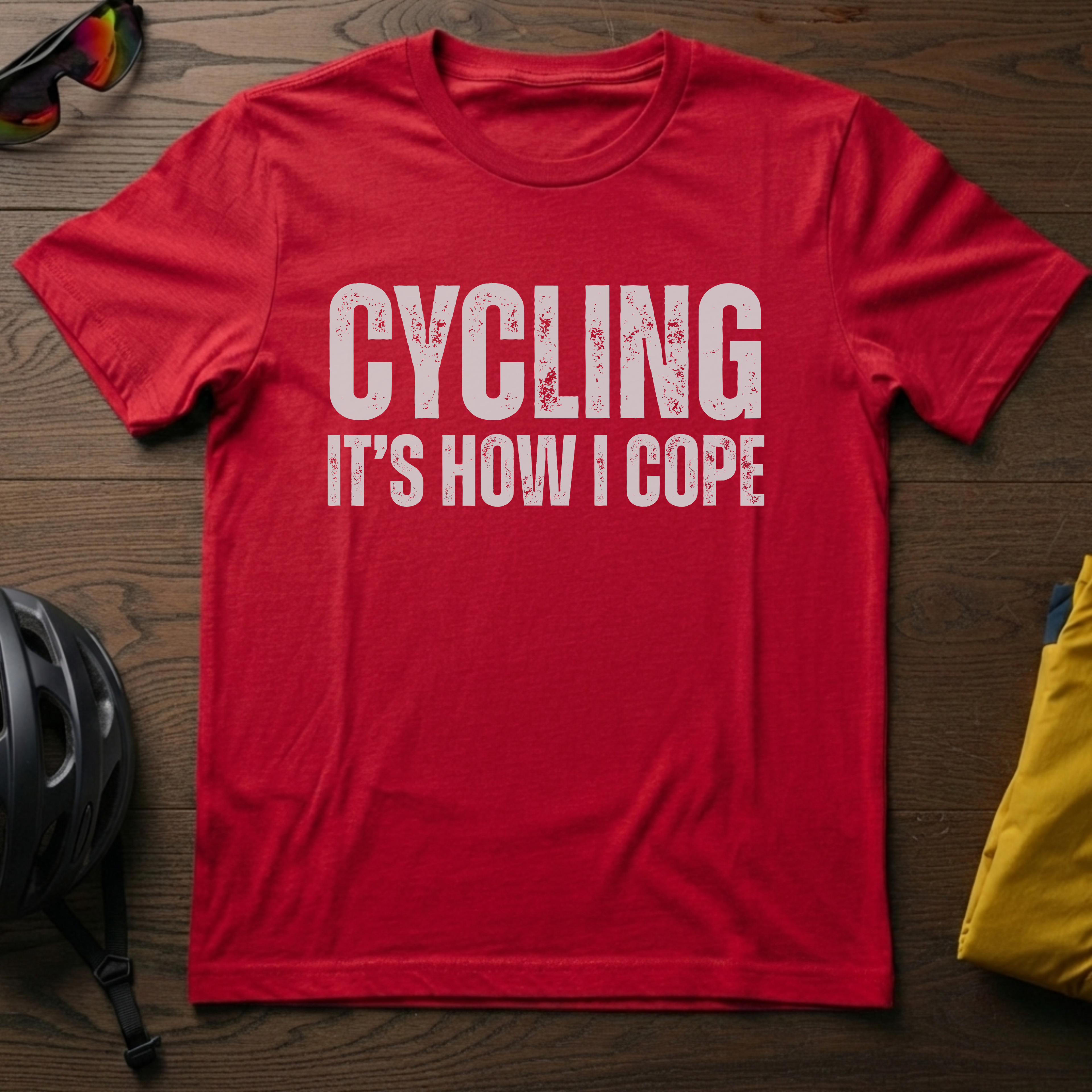 Cycling -- It's How I Cope Tee - Chainline Collective