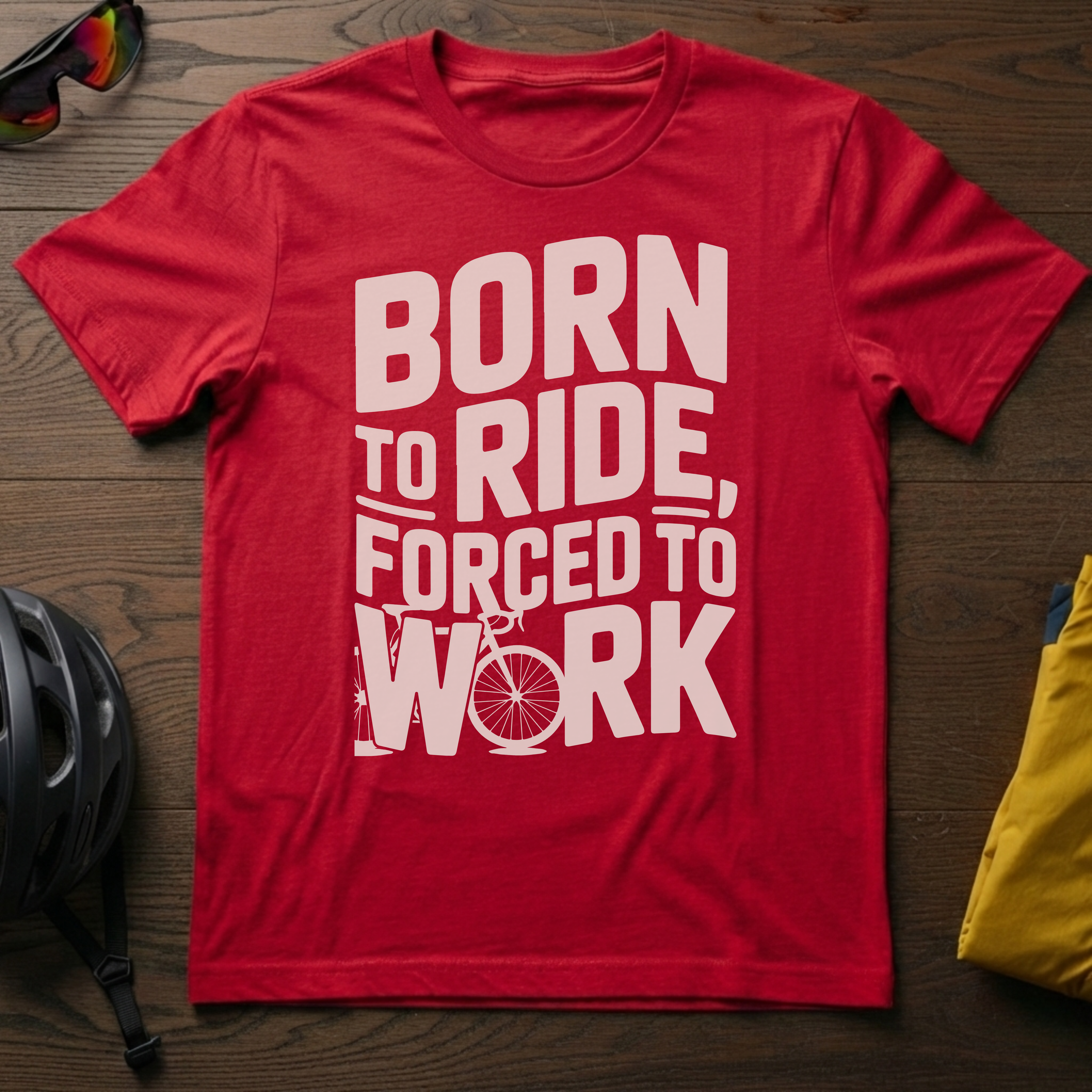 Born to Ride, Forced to Work Tee - Chainline Collective