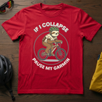 "If I Collapse Pause My Garmin" Cycling Sloth Tee - Chainline Collective