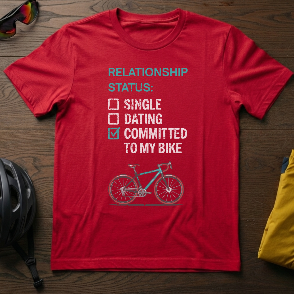 "Relationship Status: Committed to my Bike" T-Shirt - Chainline Collective