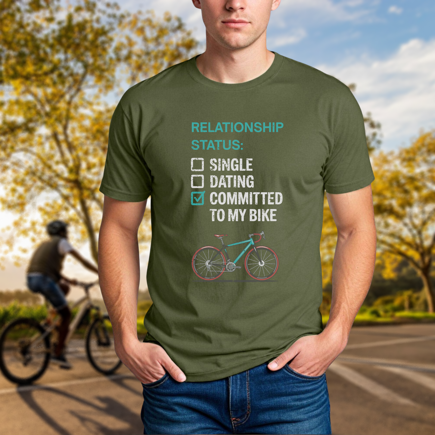 "Relationship Status: Committed to my Bike" T-Shirt - Chainline Collective