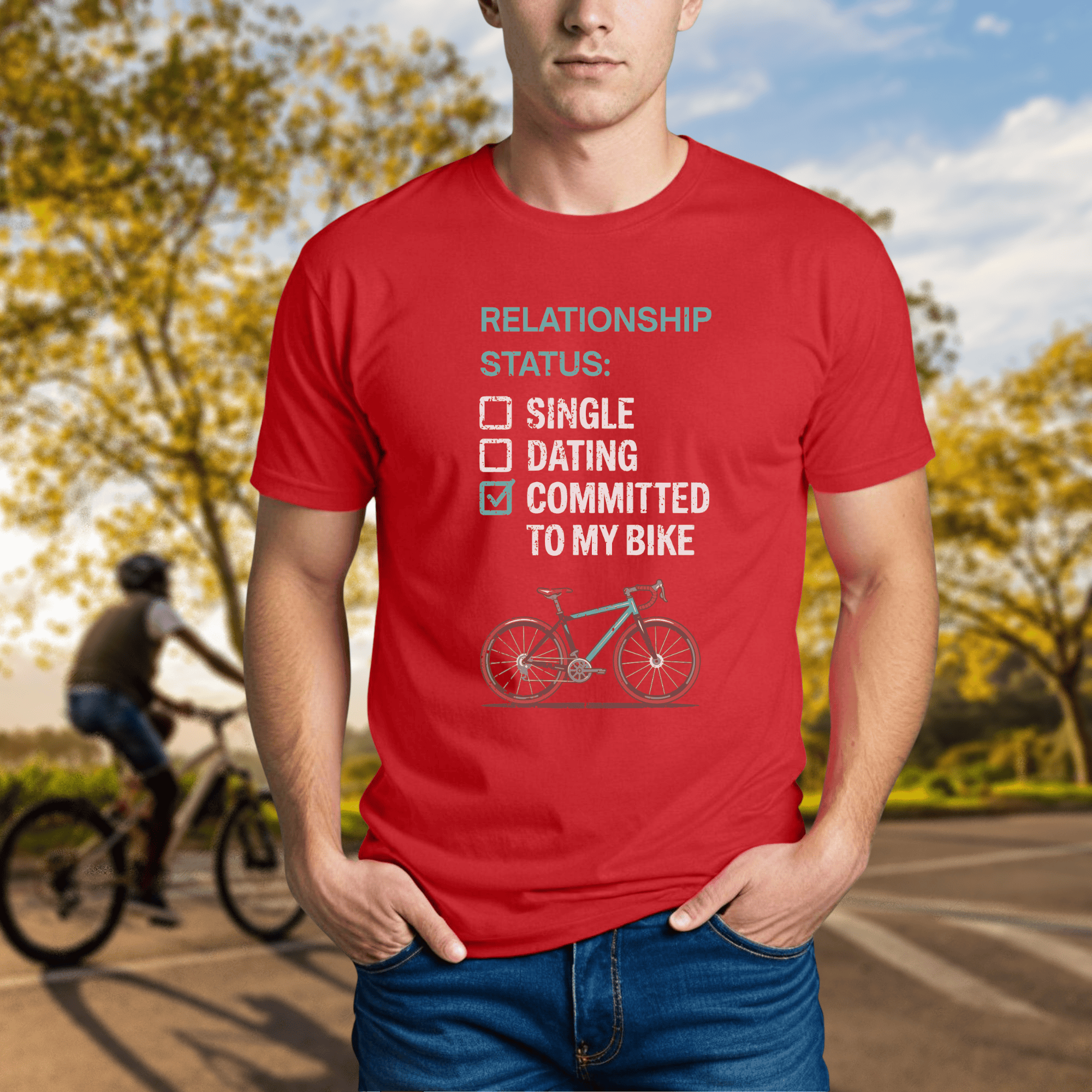 "Relationship Status: Committed to my Bike" T-Shirt - Chainline Collective