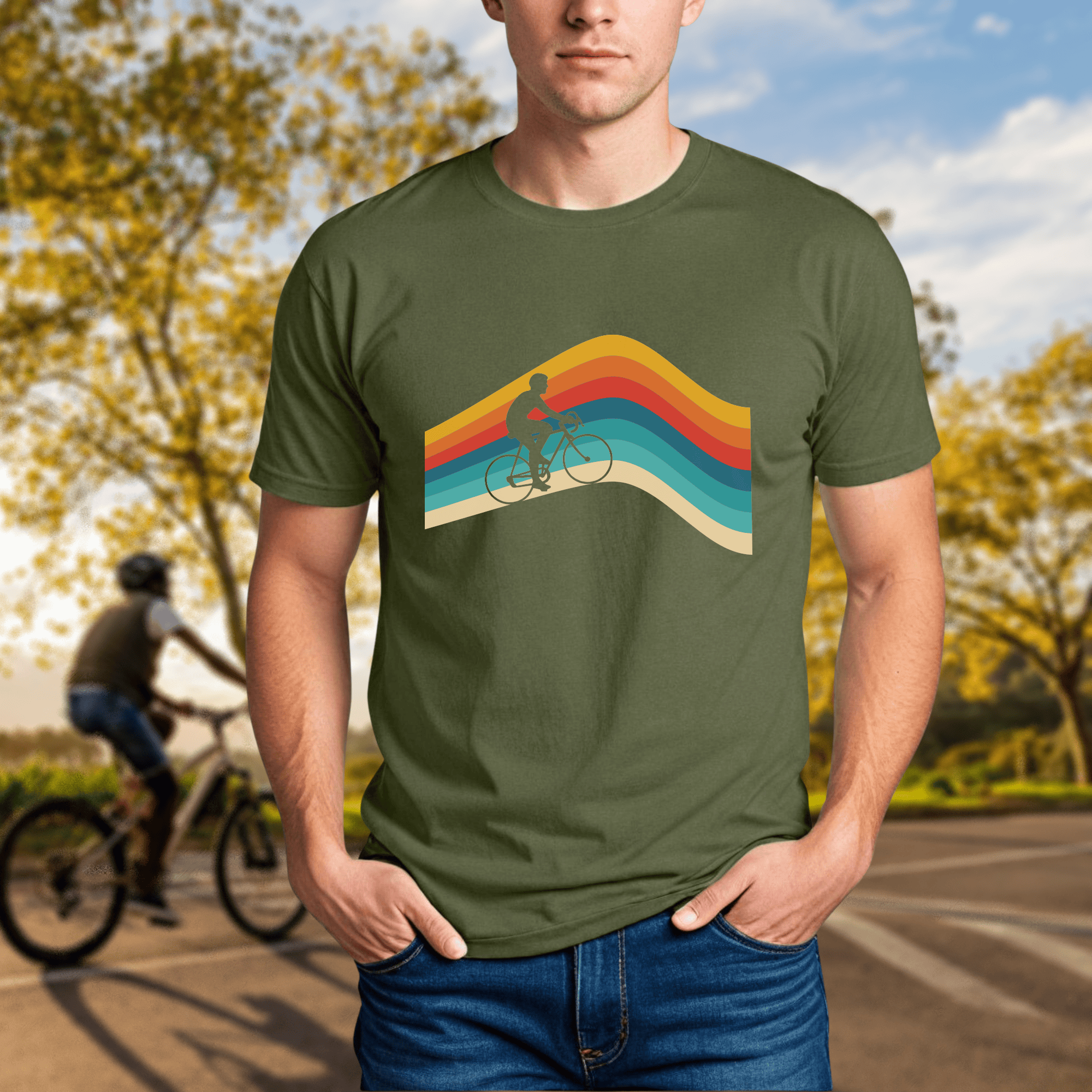 Road Biking Retro Rainbow - Chainline Collective
