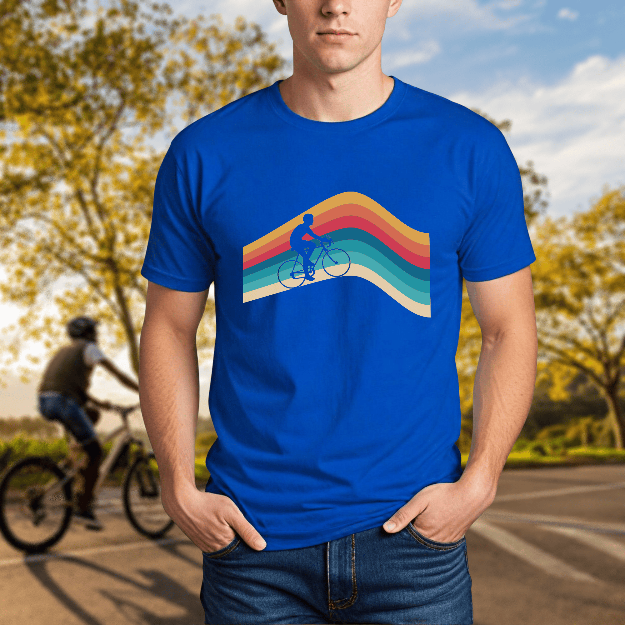 Road Biking Retro Rainbow - Chainline Collective