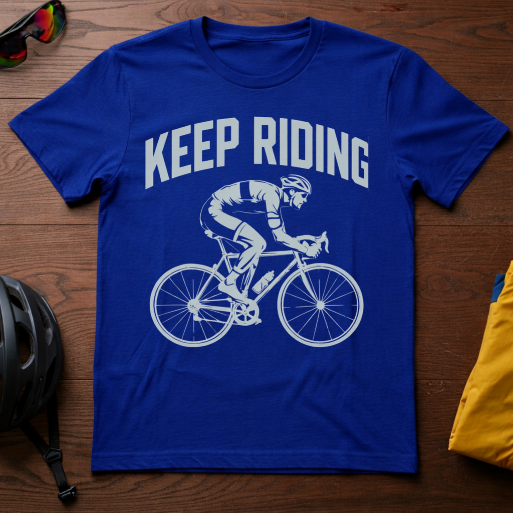 "Keep Riding" Road Cyclist Tee - Chainline Collective