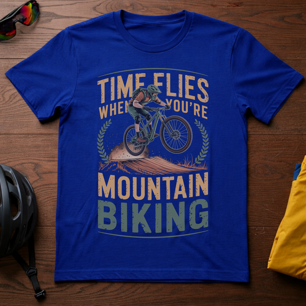 Time Flies When You're Mountain Biking Tee - Chainline Collective