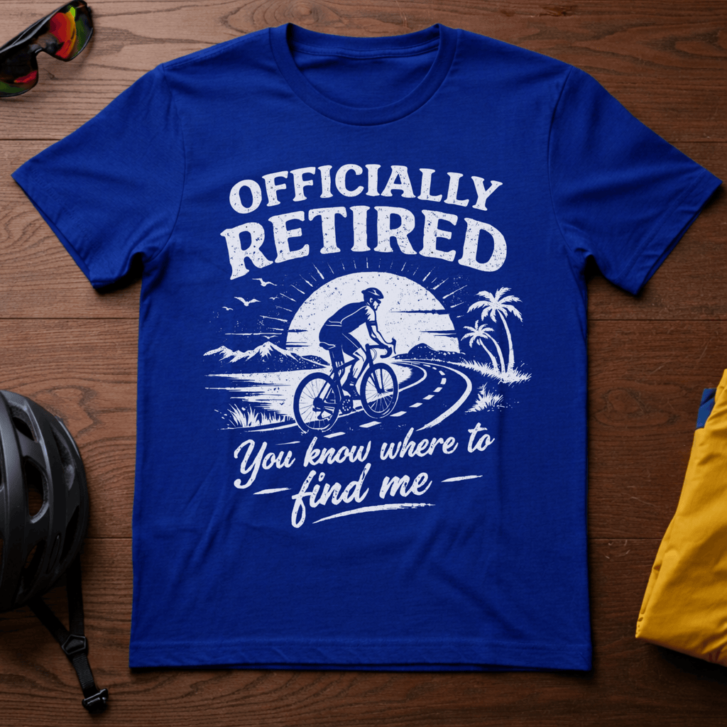 "Officially Retired..." Cyclist Tee - Chainline Collective