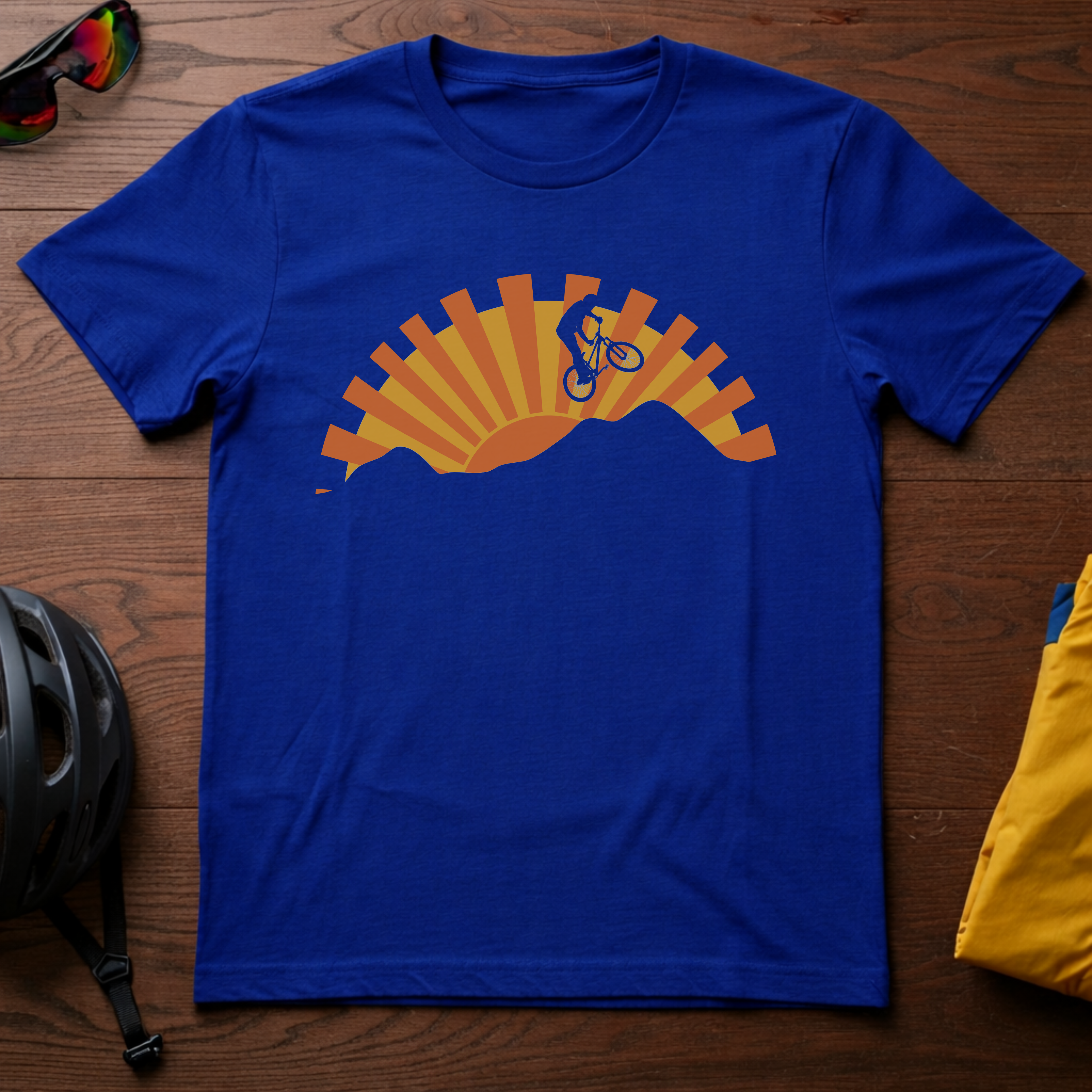 Mountain Bike Jumping, Sunset Silhouette - Chainline Collective