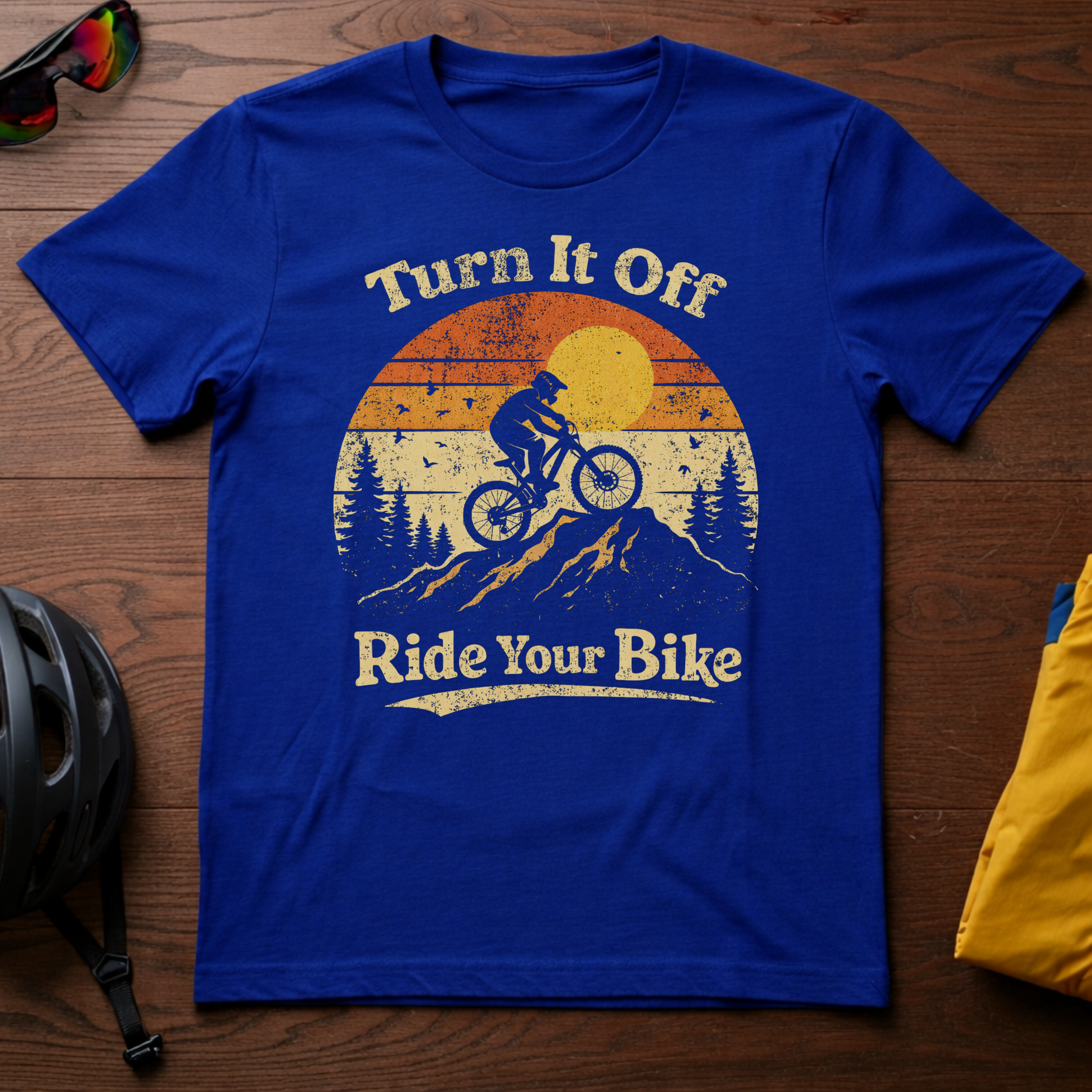 Turn It Off, Ride Your Bike Tee - Chainline Collective