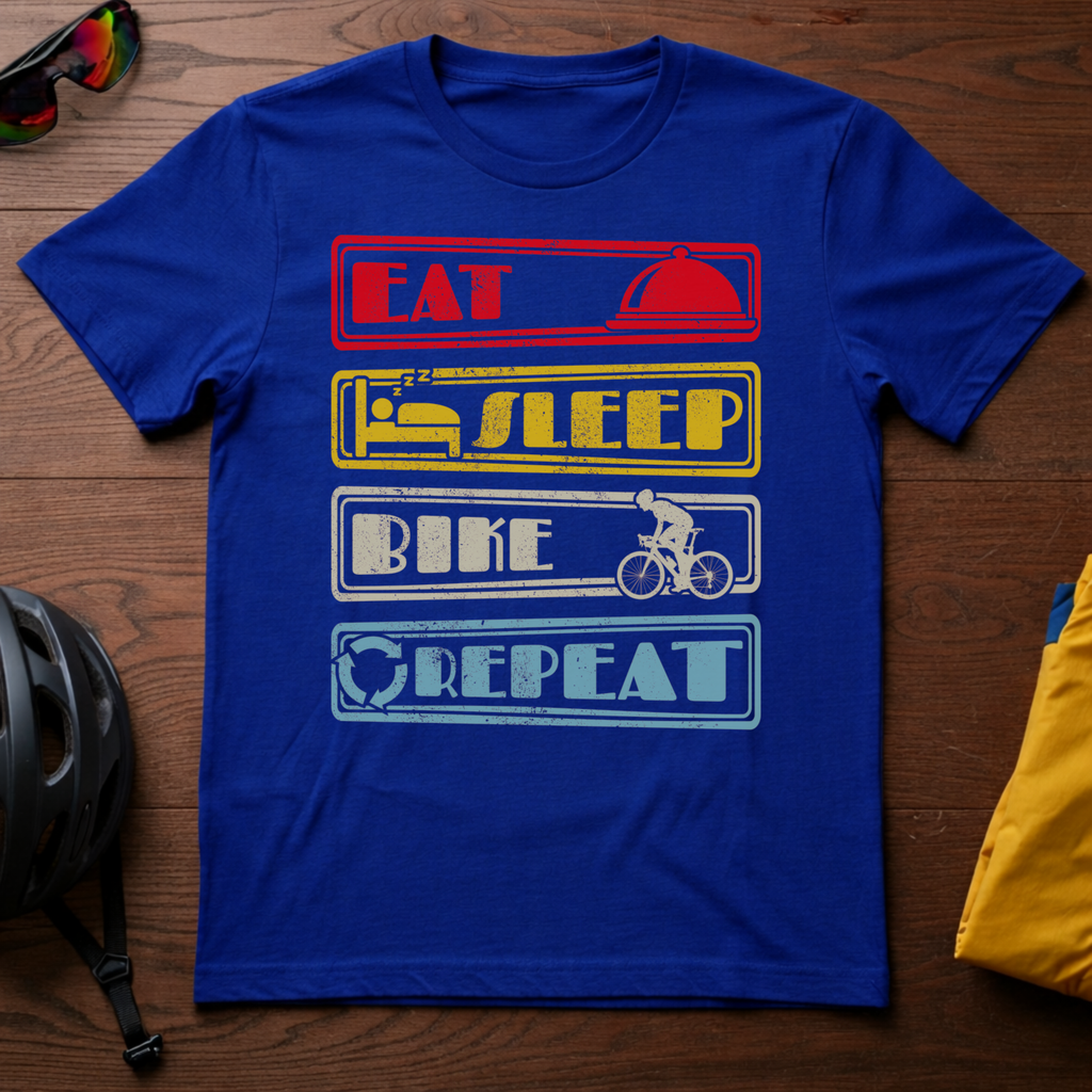 Eat Sleep Bike Repeat Tee - Chainline Collective