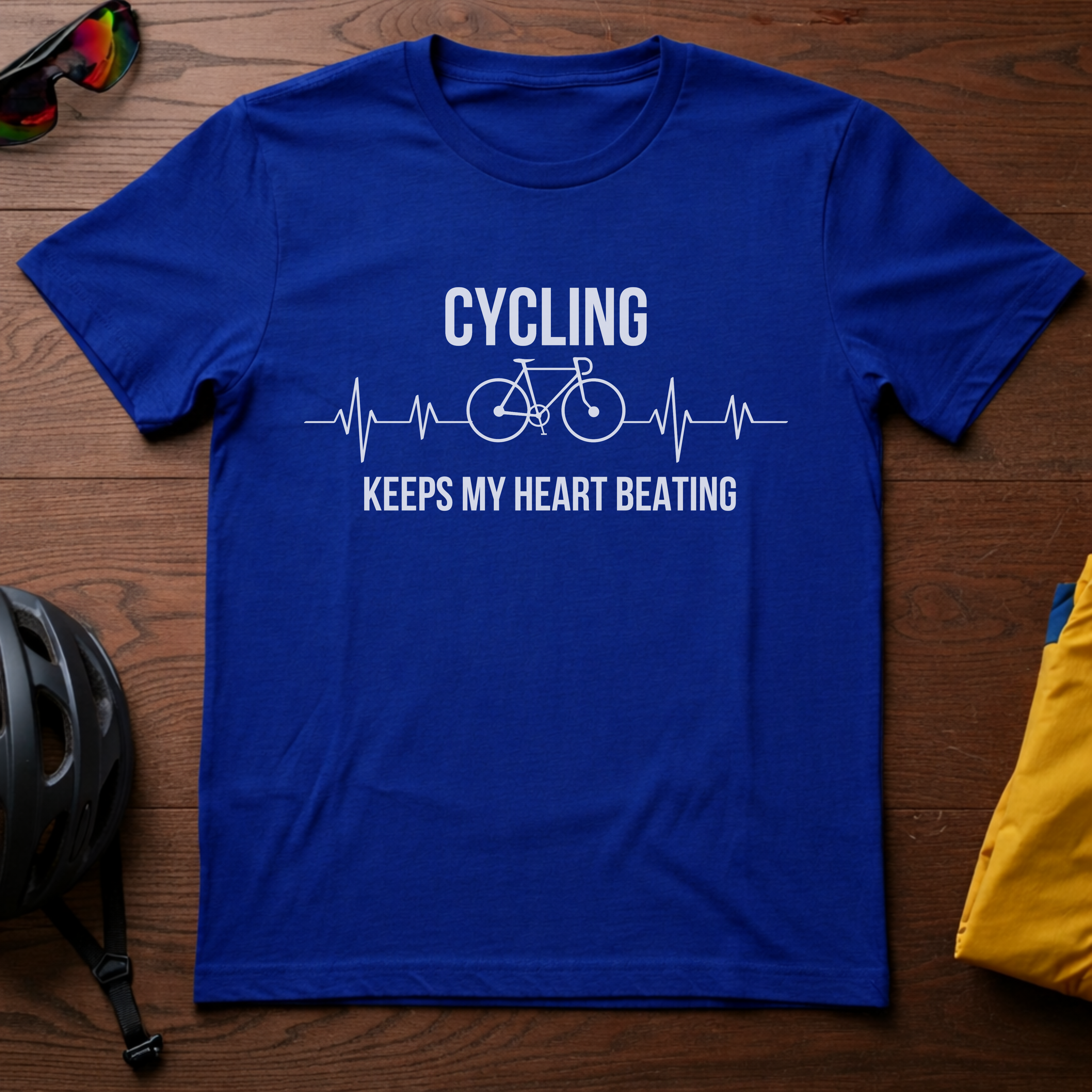 Cycling Keeps My Heart Beating EKG - Chainline Collective