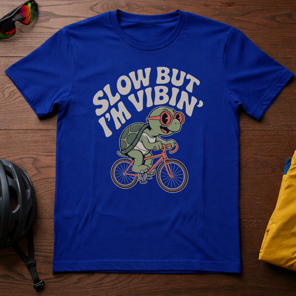 "Slow But I’m Vibin'" Turtle Tee - Chainline Collective