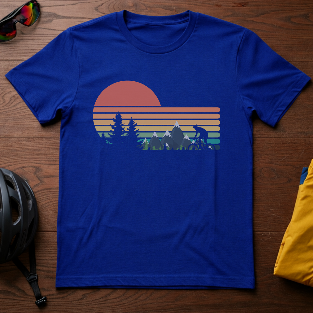 Sunset Mountain Biking Silhouette - Chainline Collective