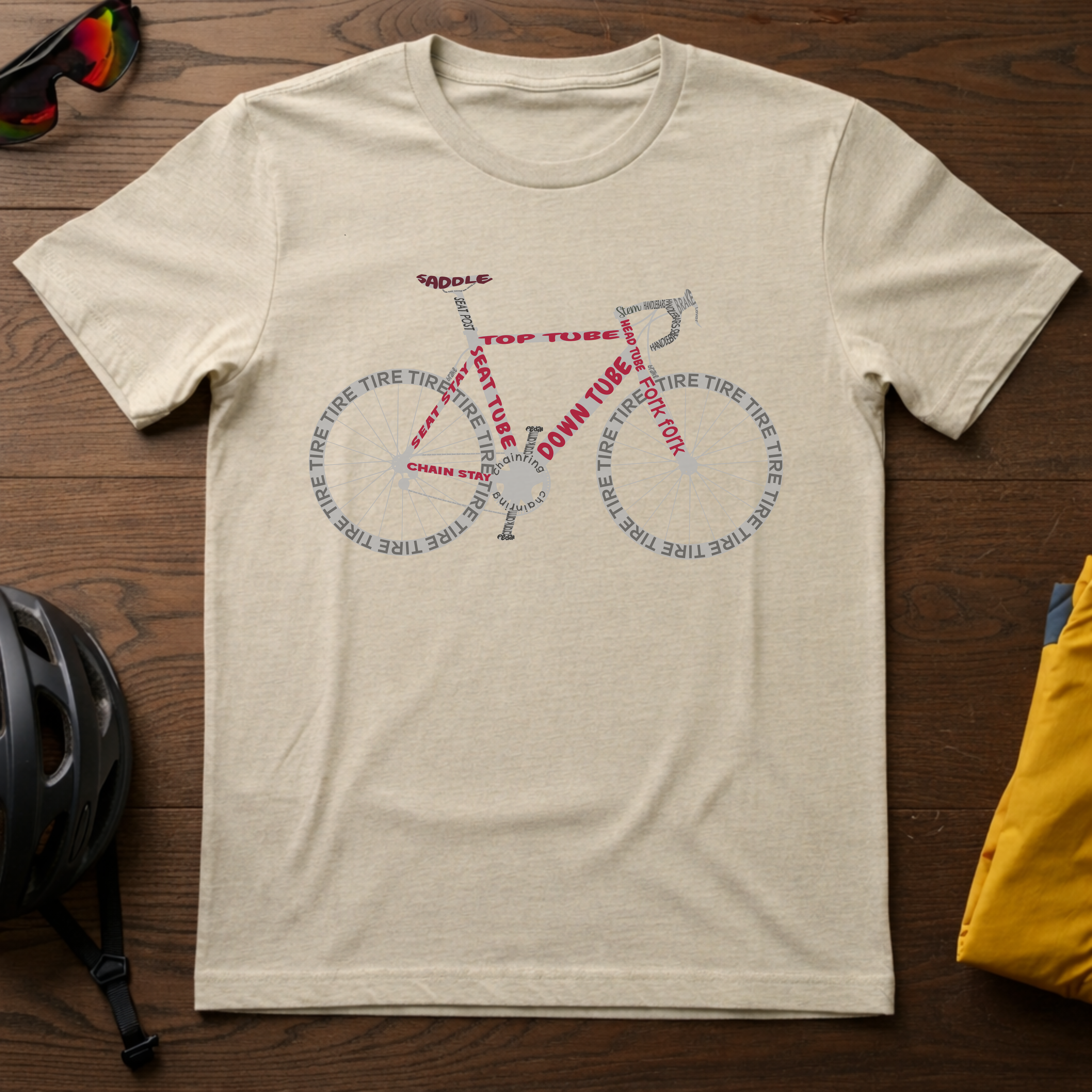 Road Bike Anatomy T-Shirt - Chainline Collective