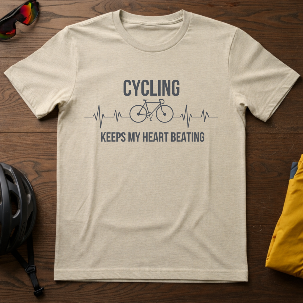 Cycling Keeps My Heart Beating EKG - Chainline Collective
