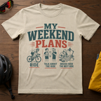 "My Weekend Plans" Obsessed Cyclist Tee - Chainline Collective