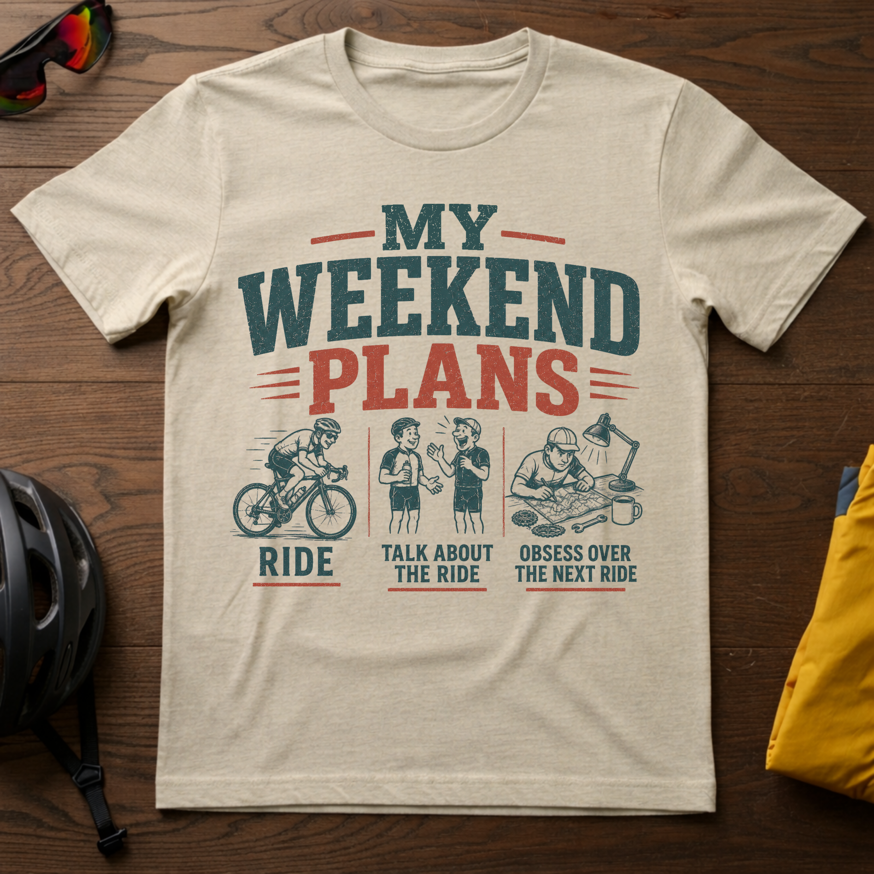 "My Weekend Plans" Obsessed Cyclist Tee - Chainline Collective