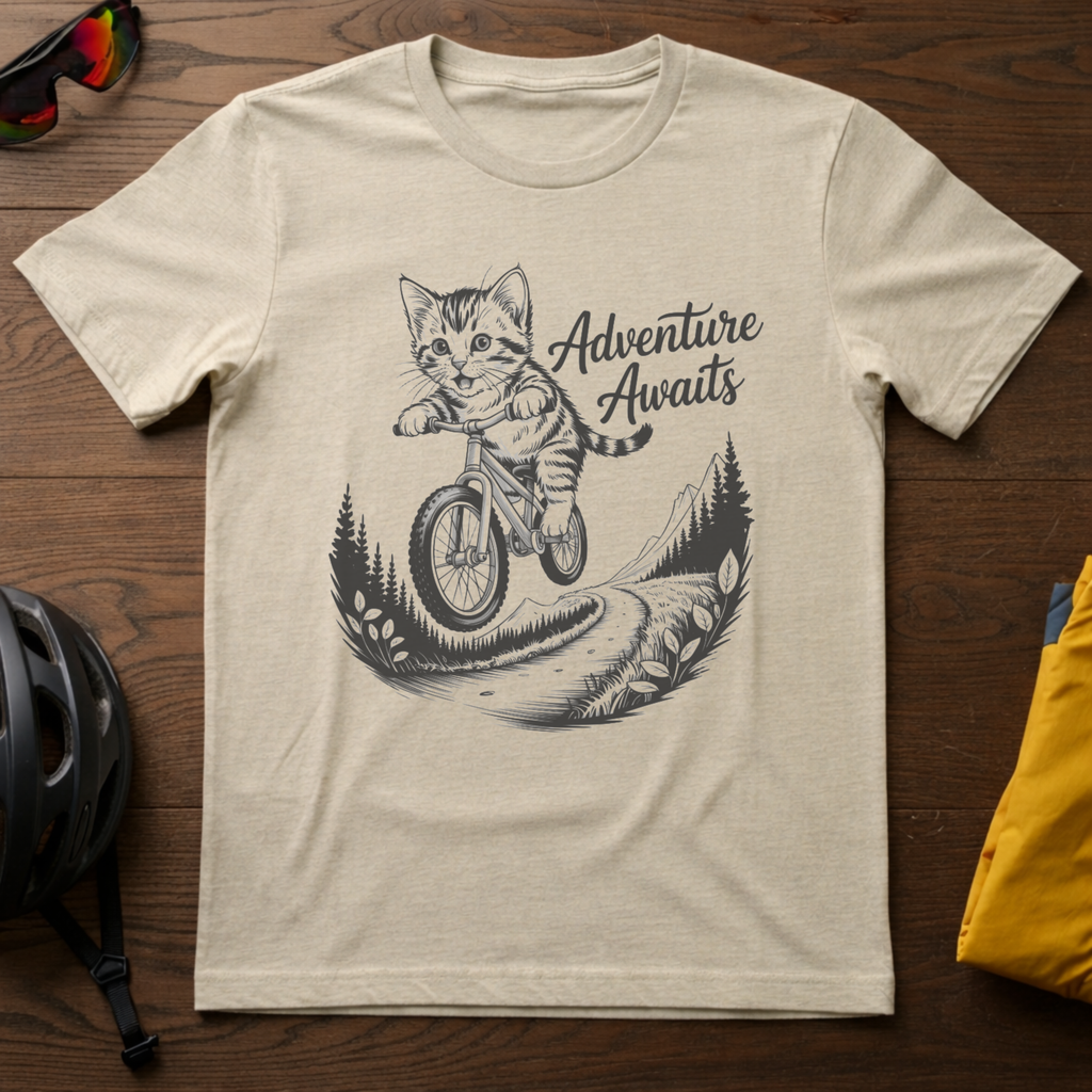 Cycling Kitten - "Adventure Awaits" - Chainline Collective