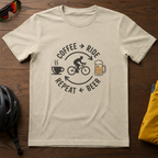 Coffee Ride Beer Repeat Tee - Chainline Collective