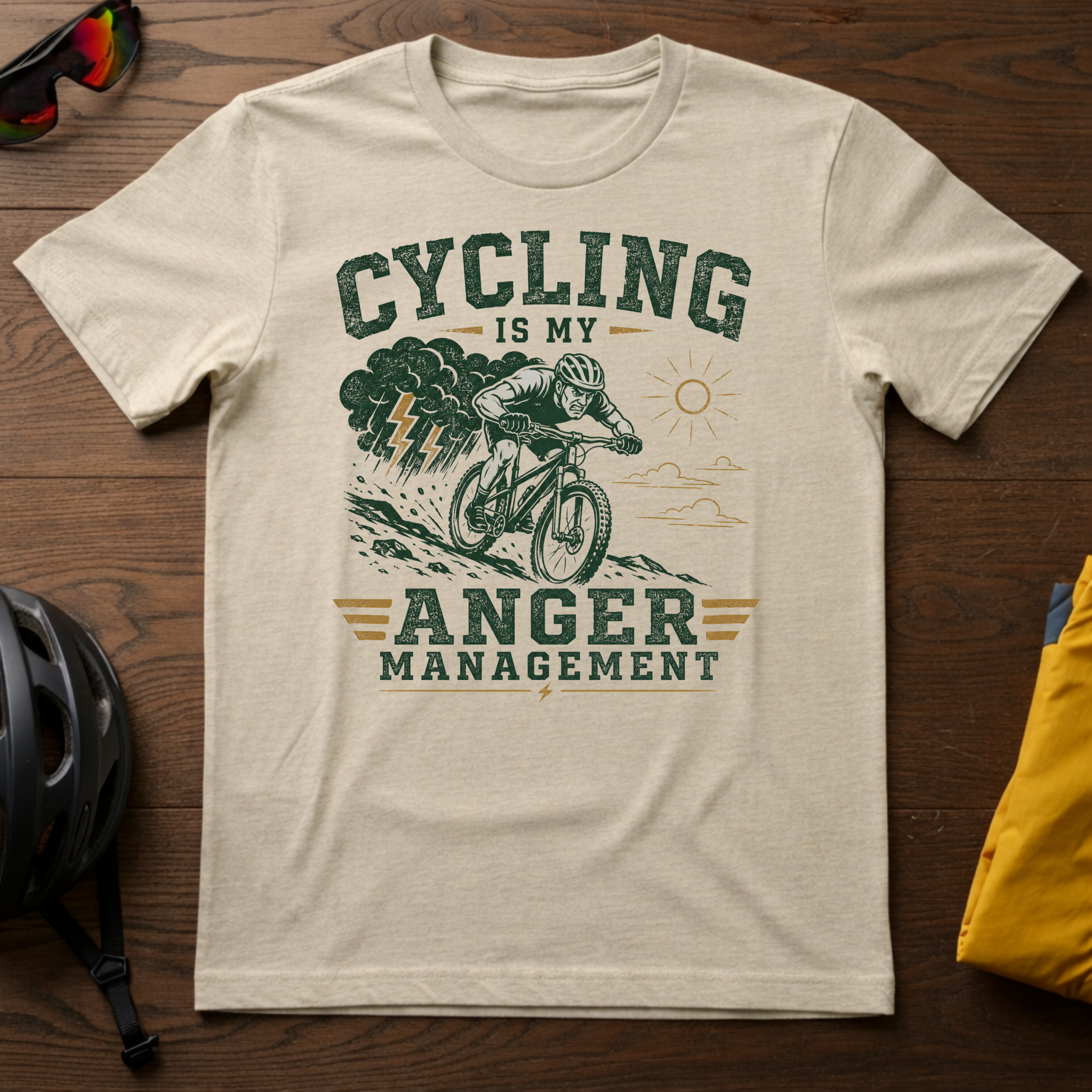 "Cycling Is My Anger Management" Cyclist Tee