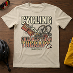"Cycling: Cheaper Than Therapy (Barely)" Tee - Chainline Collective