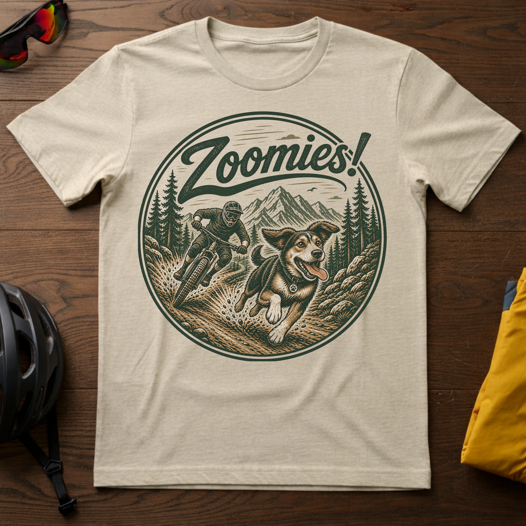 Zoomies! Cycling Trail Companion Tee - Chainline Collective