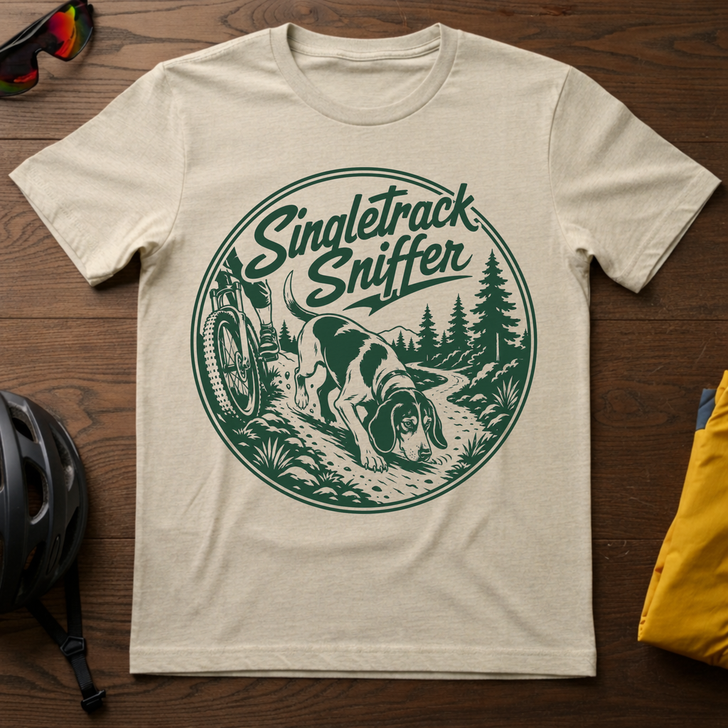 "Singetrack Sniffer" Trailhound Tee - Chainline Collective