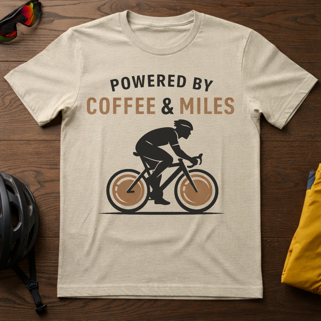 Powered By Coffee And Miles Tee - Chainline Collective