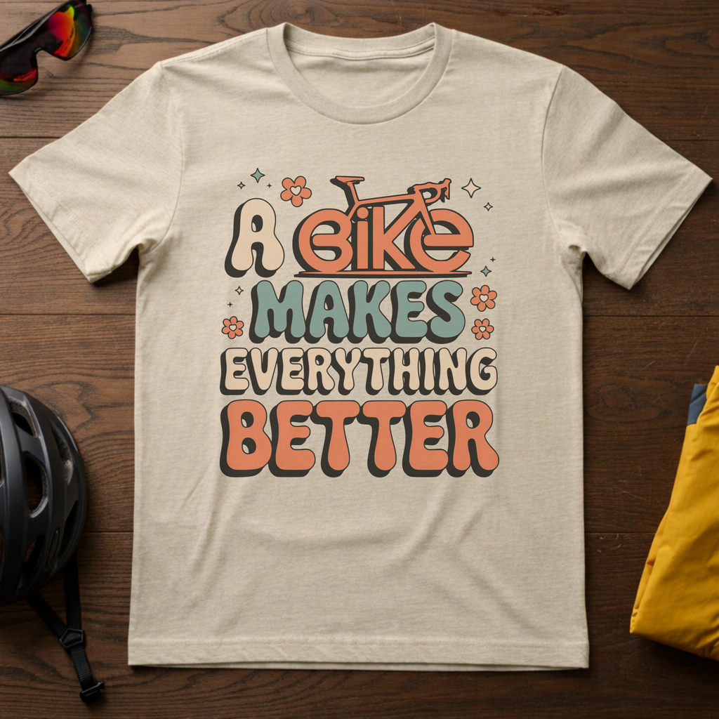 A Bike Makes Everything Better Tee - Chainline Collective