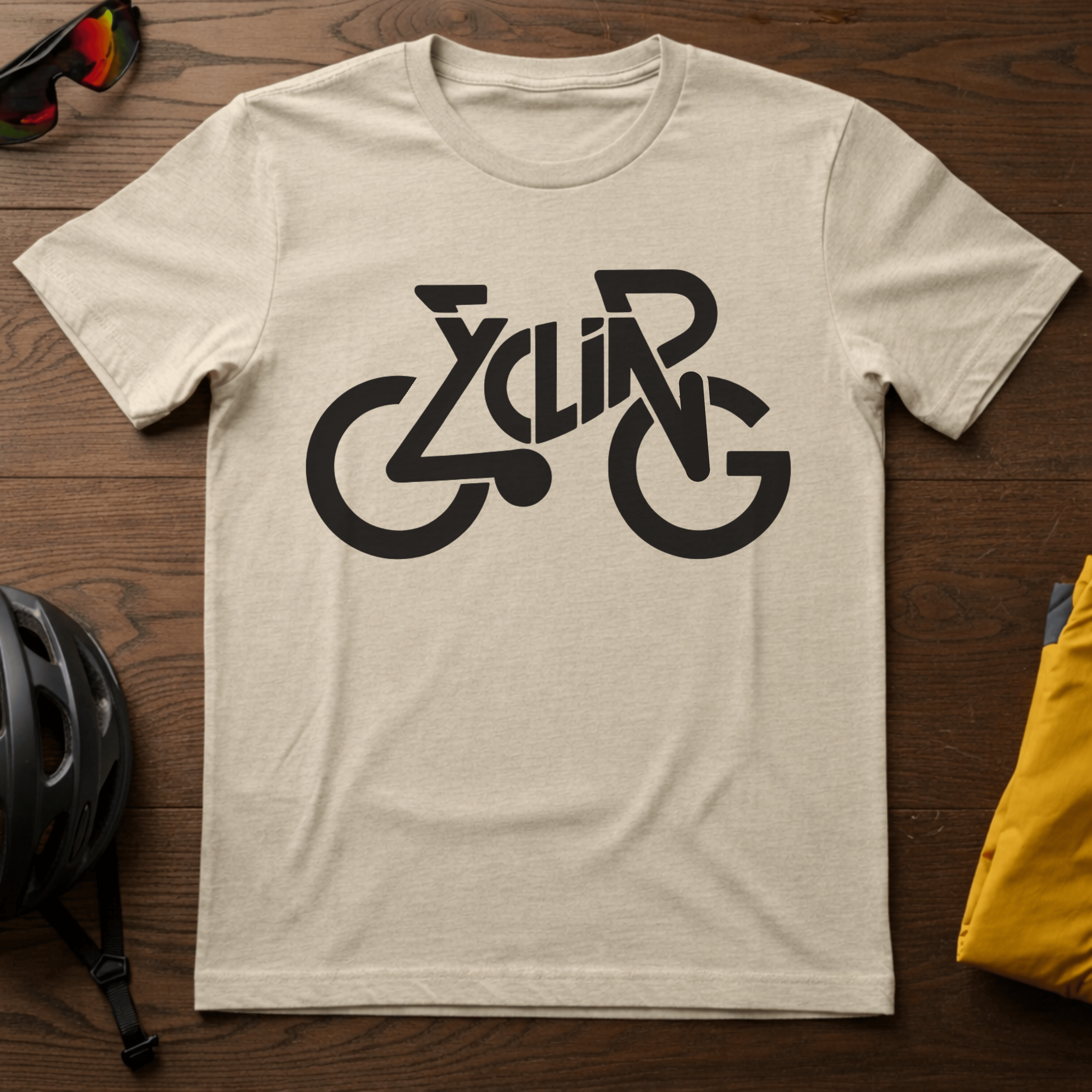 "Cycling" Typography Art Tee - Chainline Collective