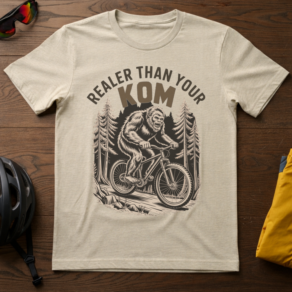 Realer Than Your KOM' Bigfoot Mountain Bike Tee - Chainline Collective