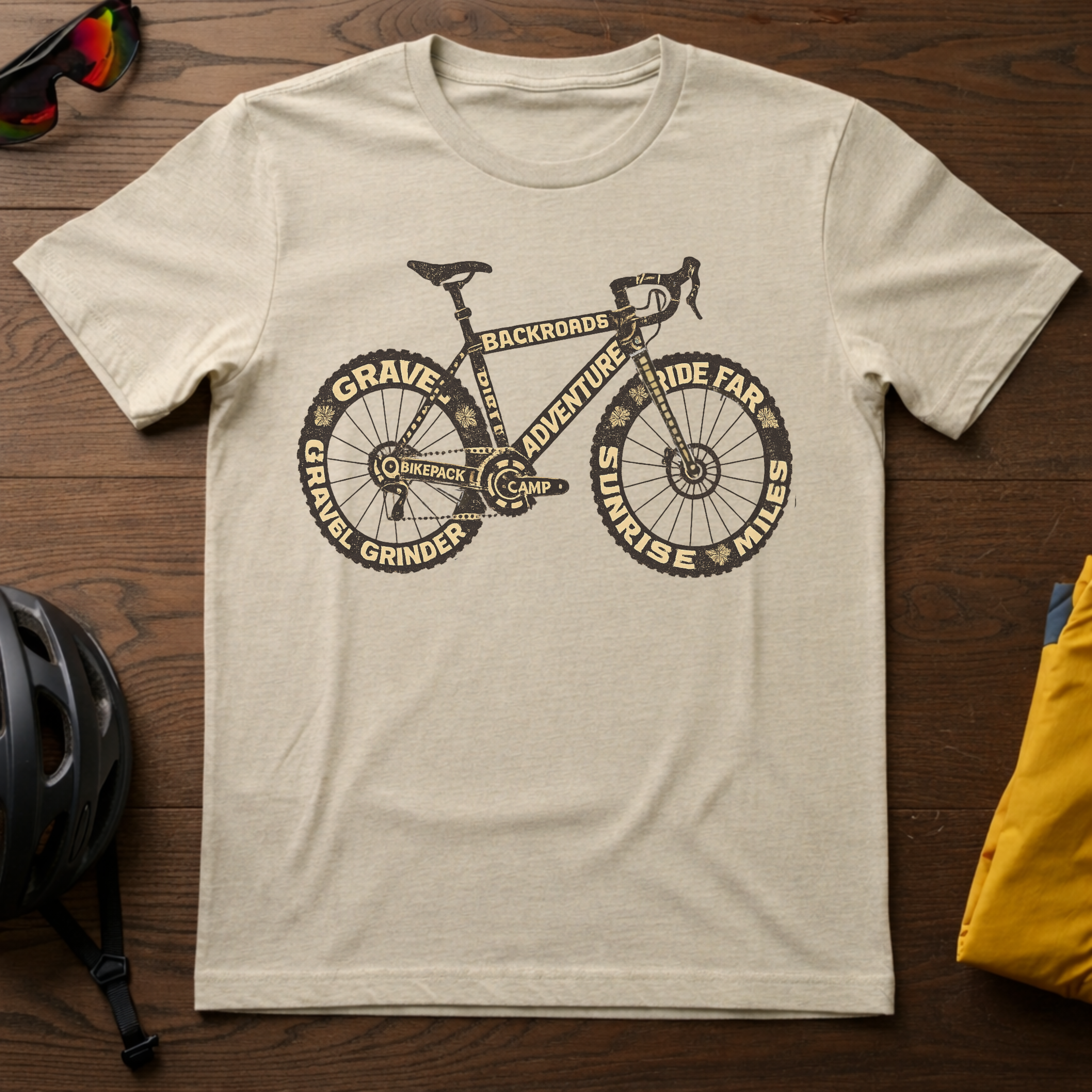 Gravel Bike Word Art Tee - Chainline Collective