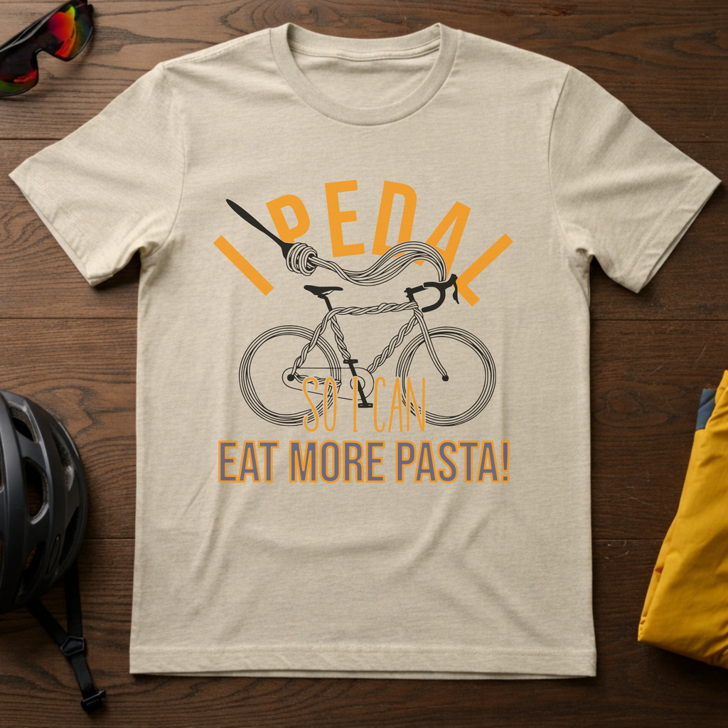 I Pedal So I Can Eat More Pasta Tee - Chainline Collective