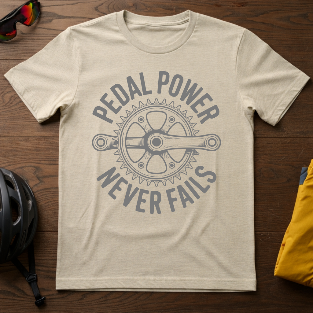 Pedal Power Never Fails Tee - Chainline Collective