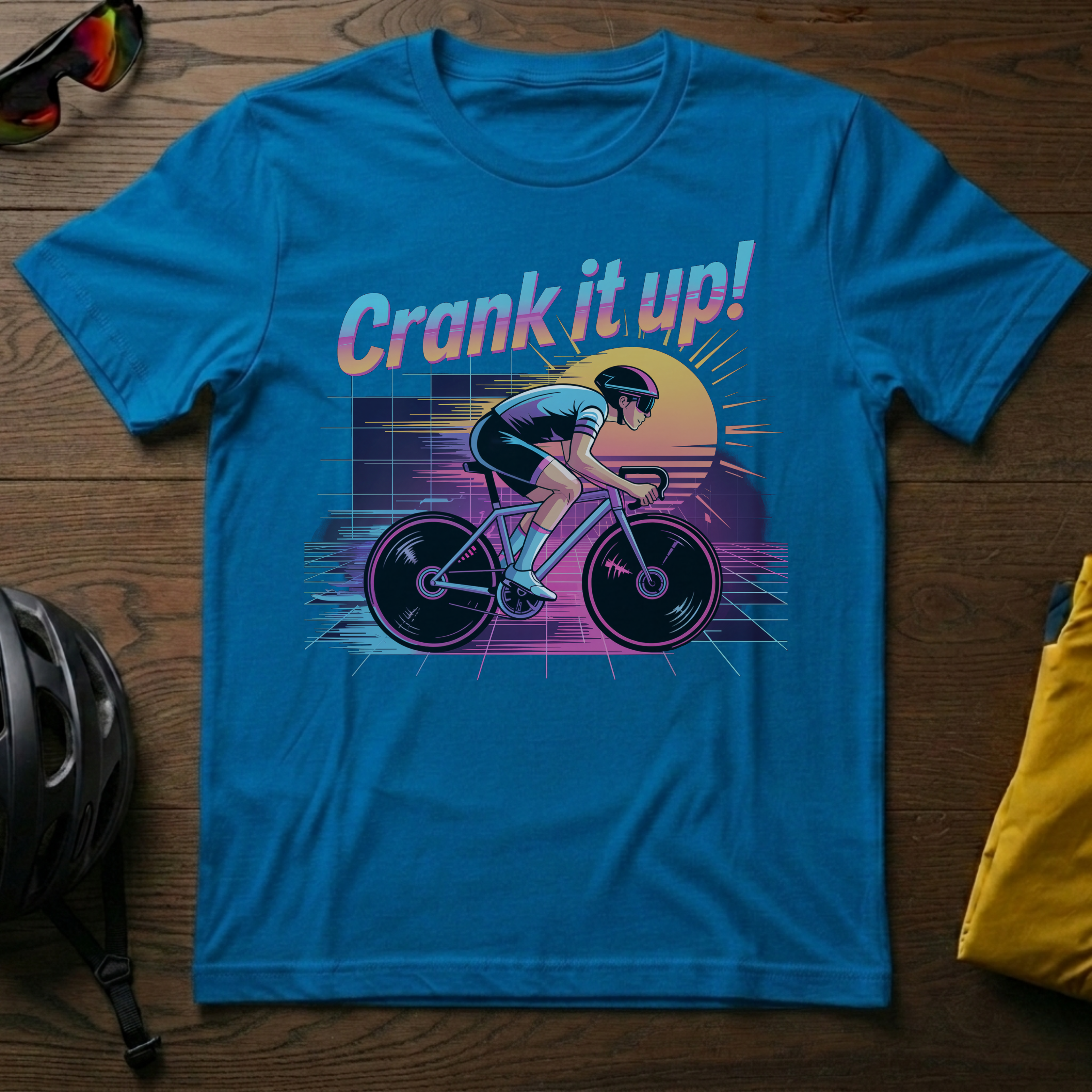 "Crank It Up" Retro Synthwave Tee - Chainline Collective