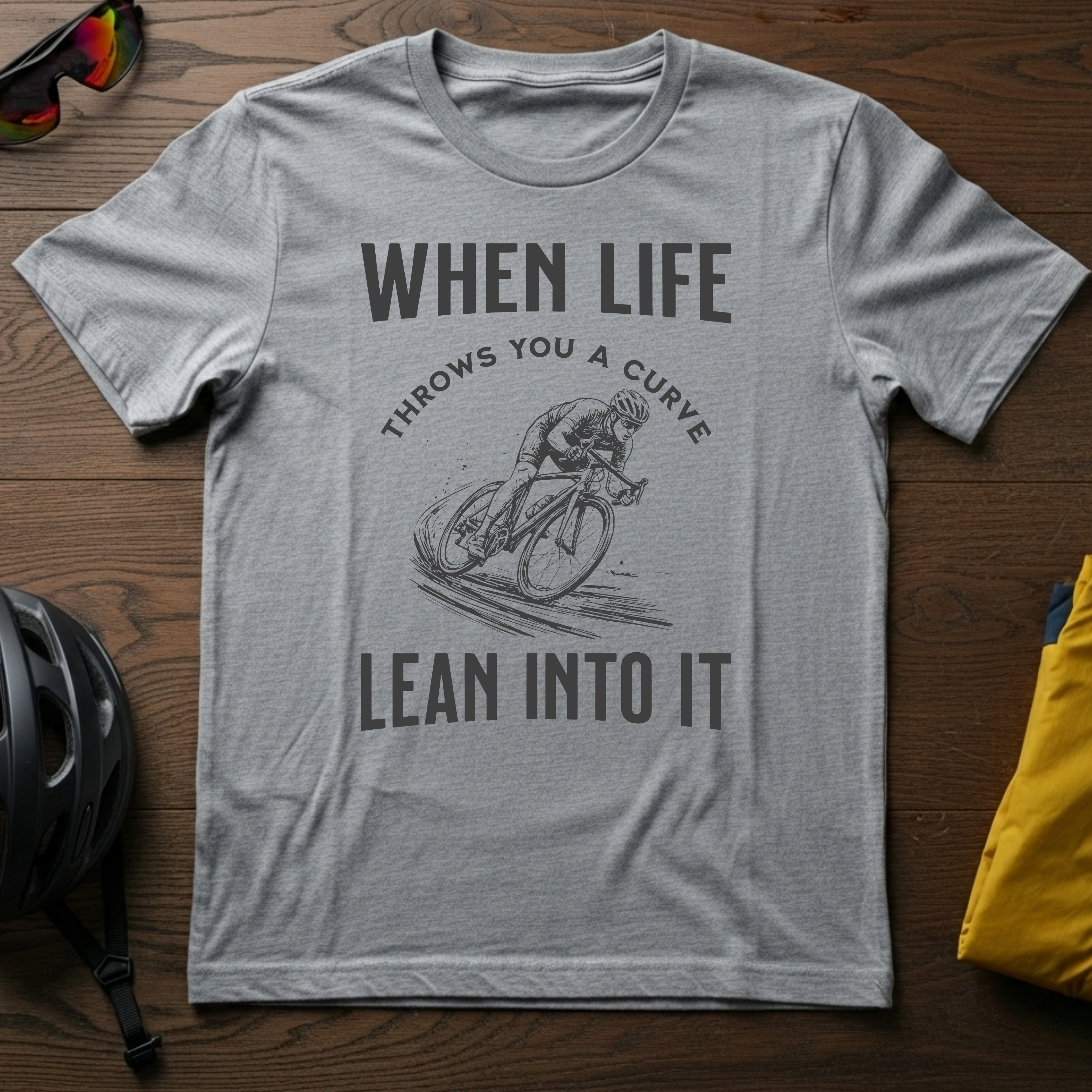 "When Life Throws You a Curve, Lean Into It" Tee - Chainline Collective