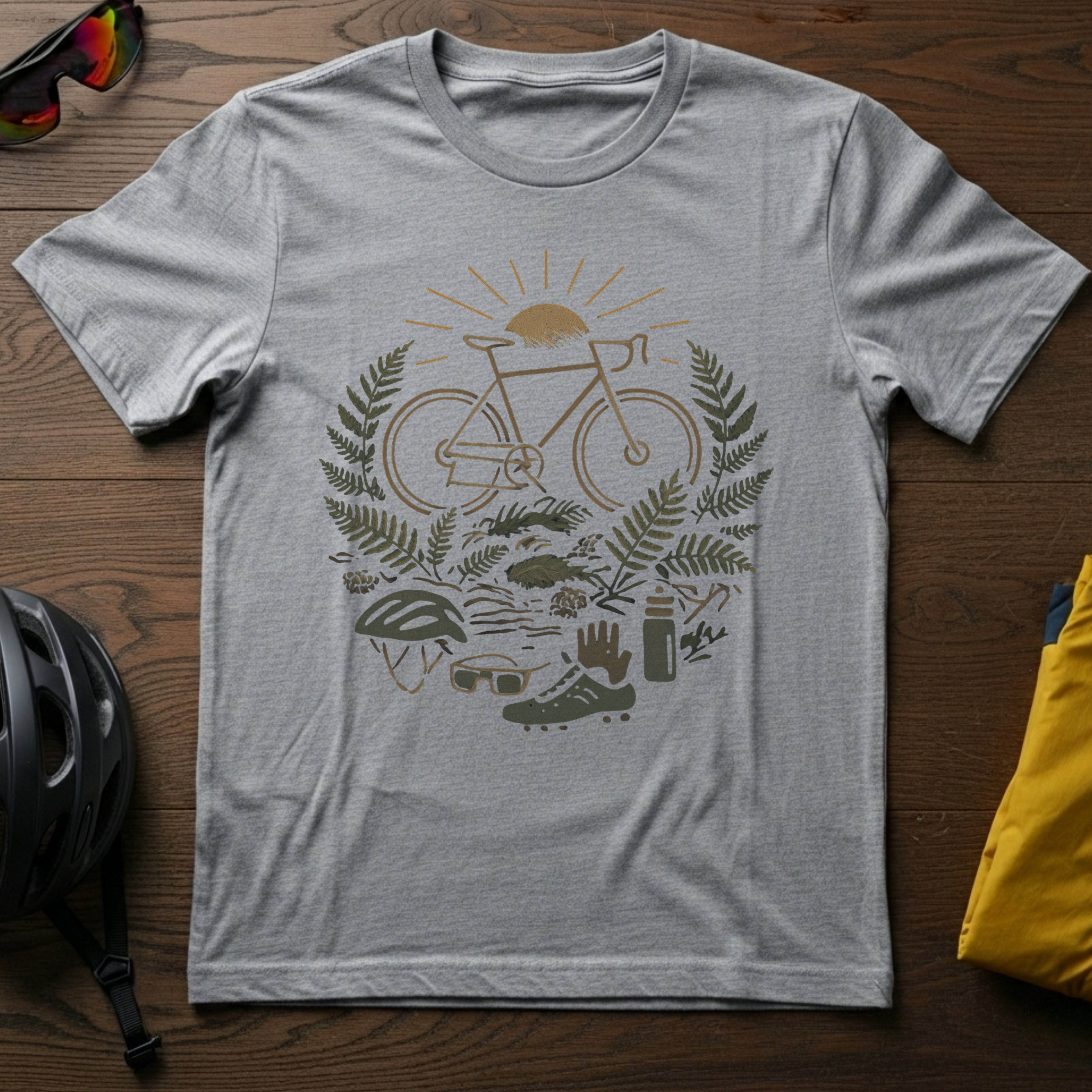 Cycling Nature Scene Tee - Chainline Collective