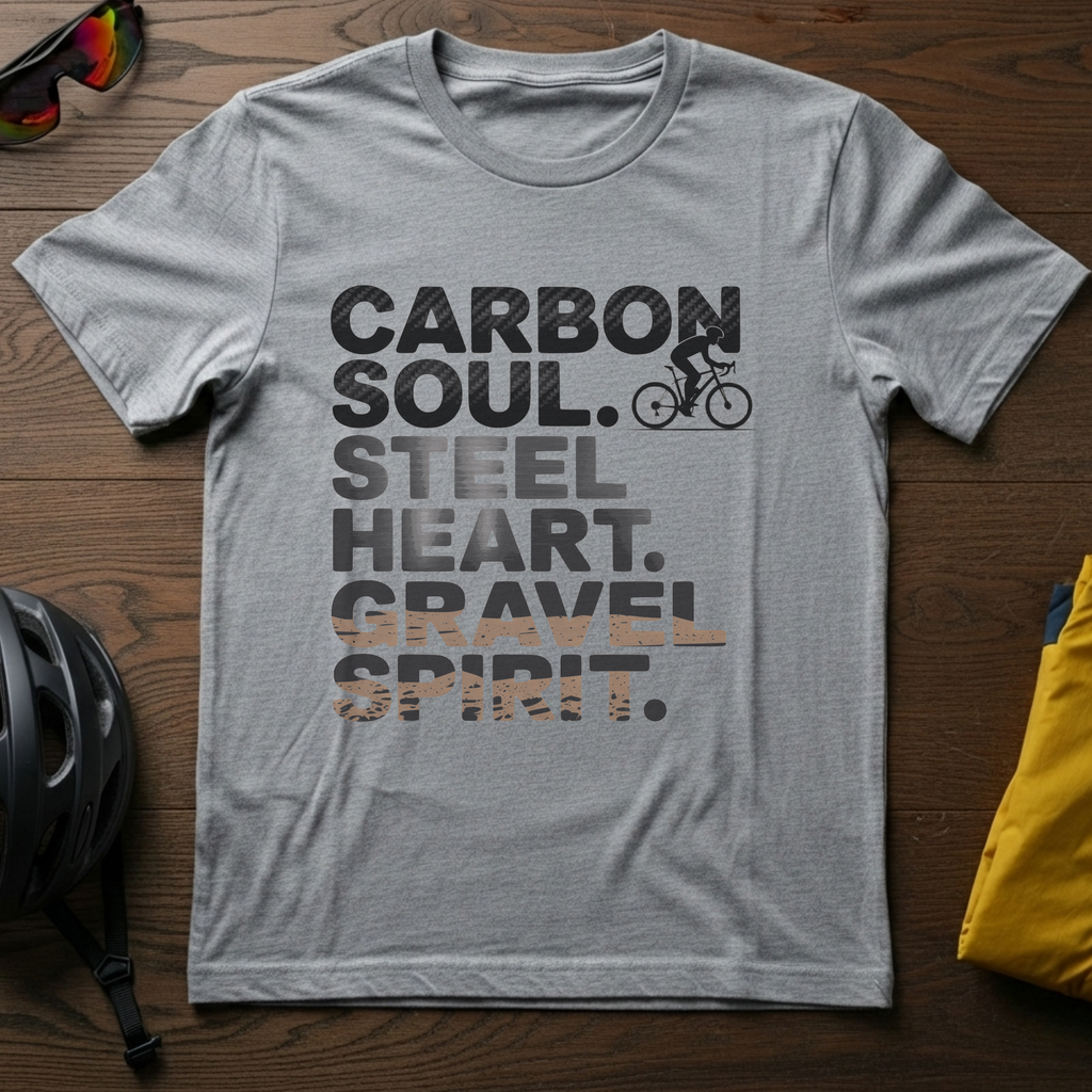 Carbon Soul. Steel Heart. Gravel Spirit. Tee - Chainline Collective