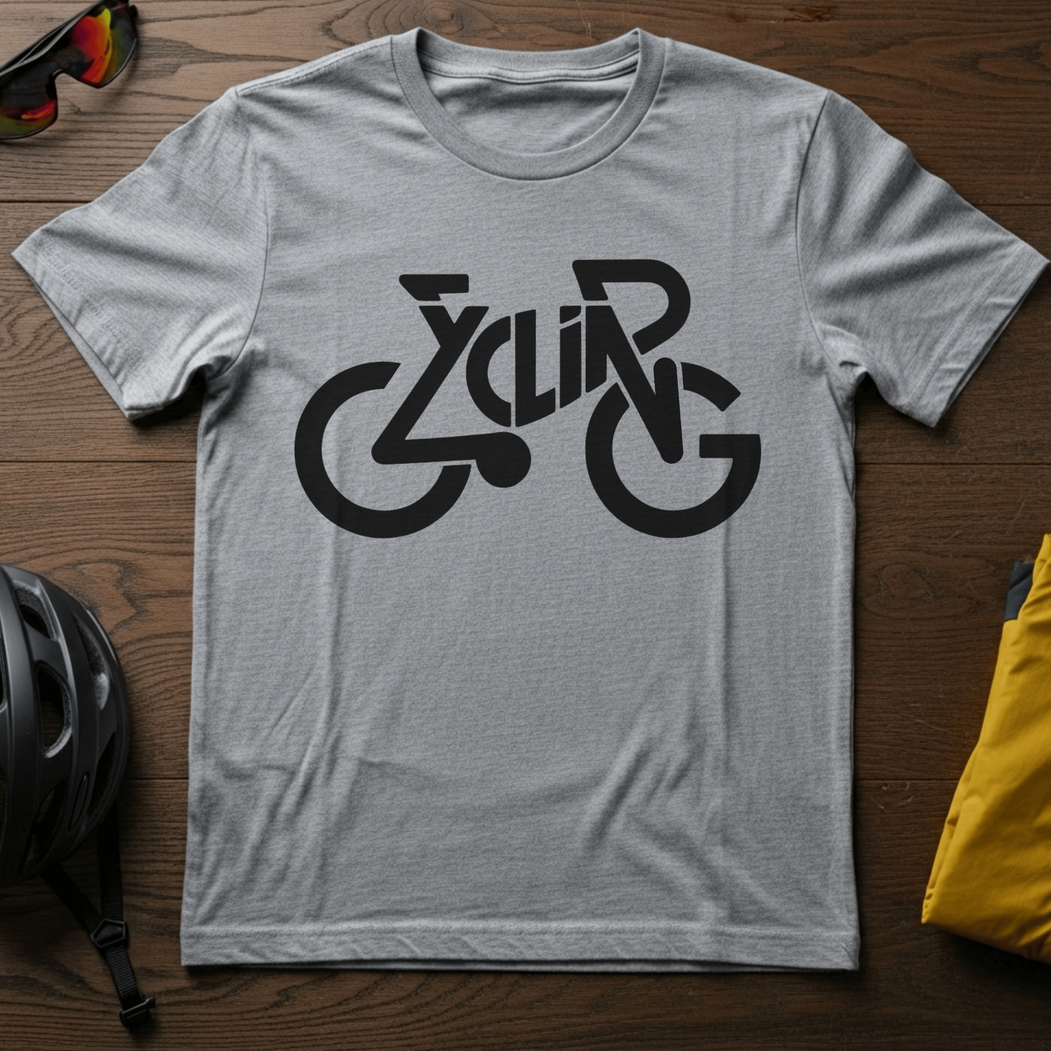 "Cycling" Typography Art Tee - Chainline Collective