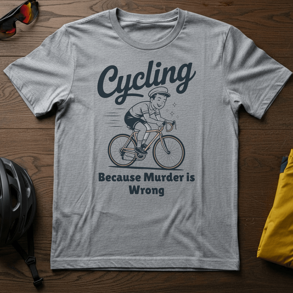 Cycling: Because Murder is Wrong Tee - Chainline Collective