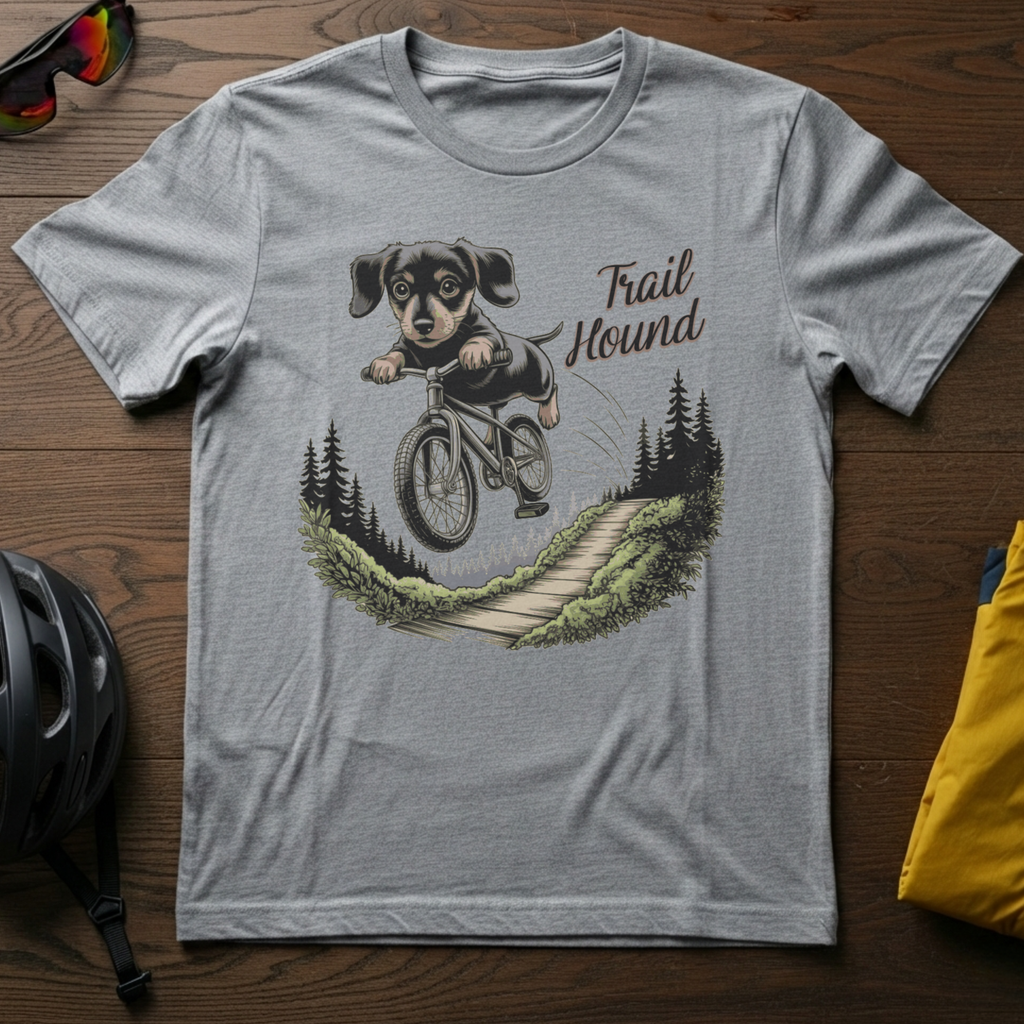 "Trail Hound" Dachshund Cyclist - Chainline Collective