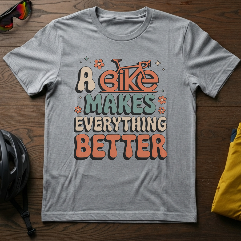 A Bike Makes Everything Better Tee - Chainline Collective