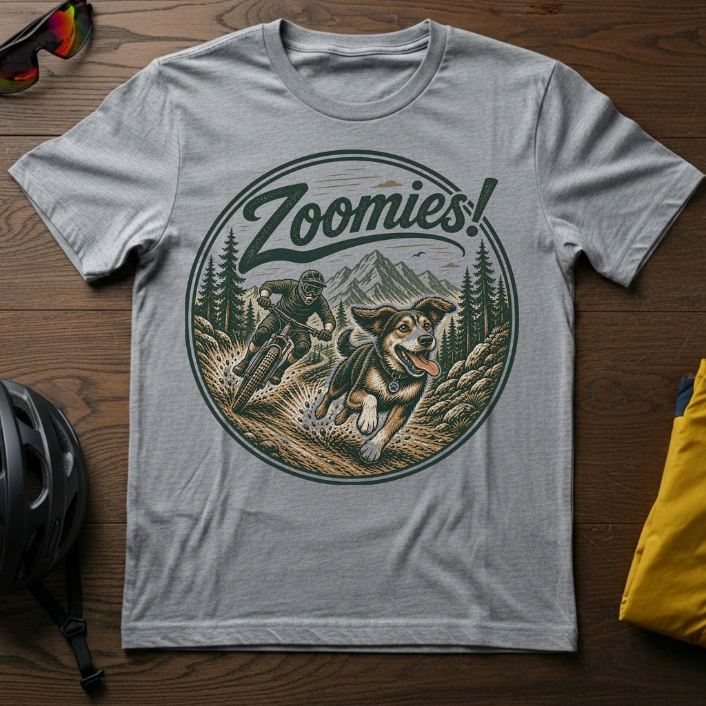 Zoomies! Cycling Trail Companion Tee - Chainline Collective