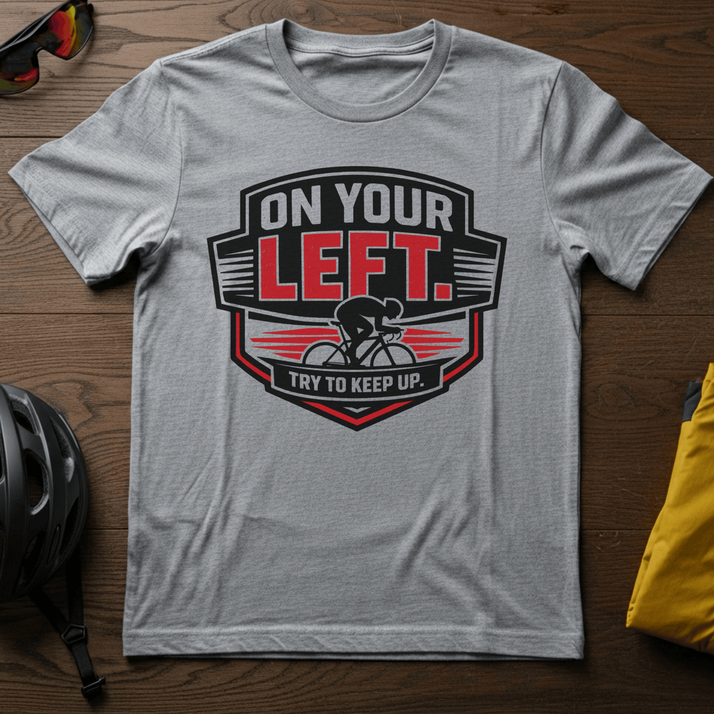 "On Your Left. Try to Keep Up" Tee - Chainline Collective