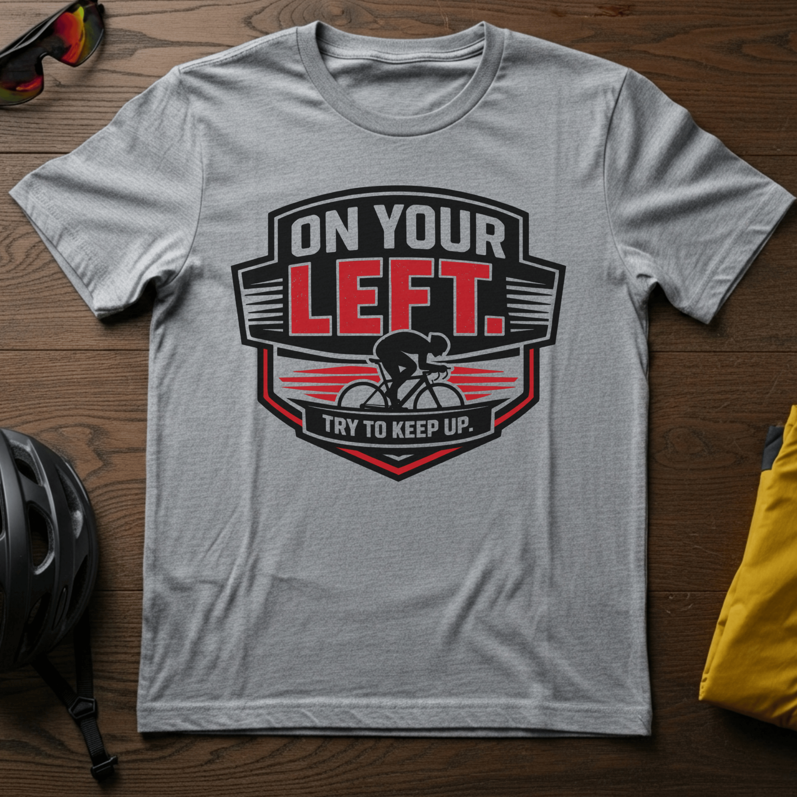 "On Your Left. Try to Keep Up" Tee - Chainline Collective