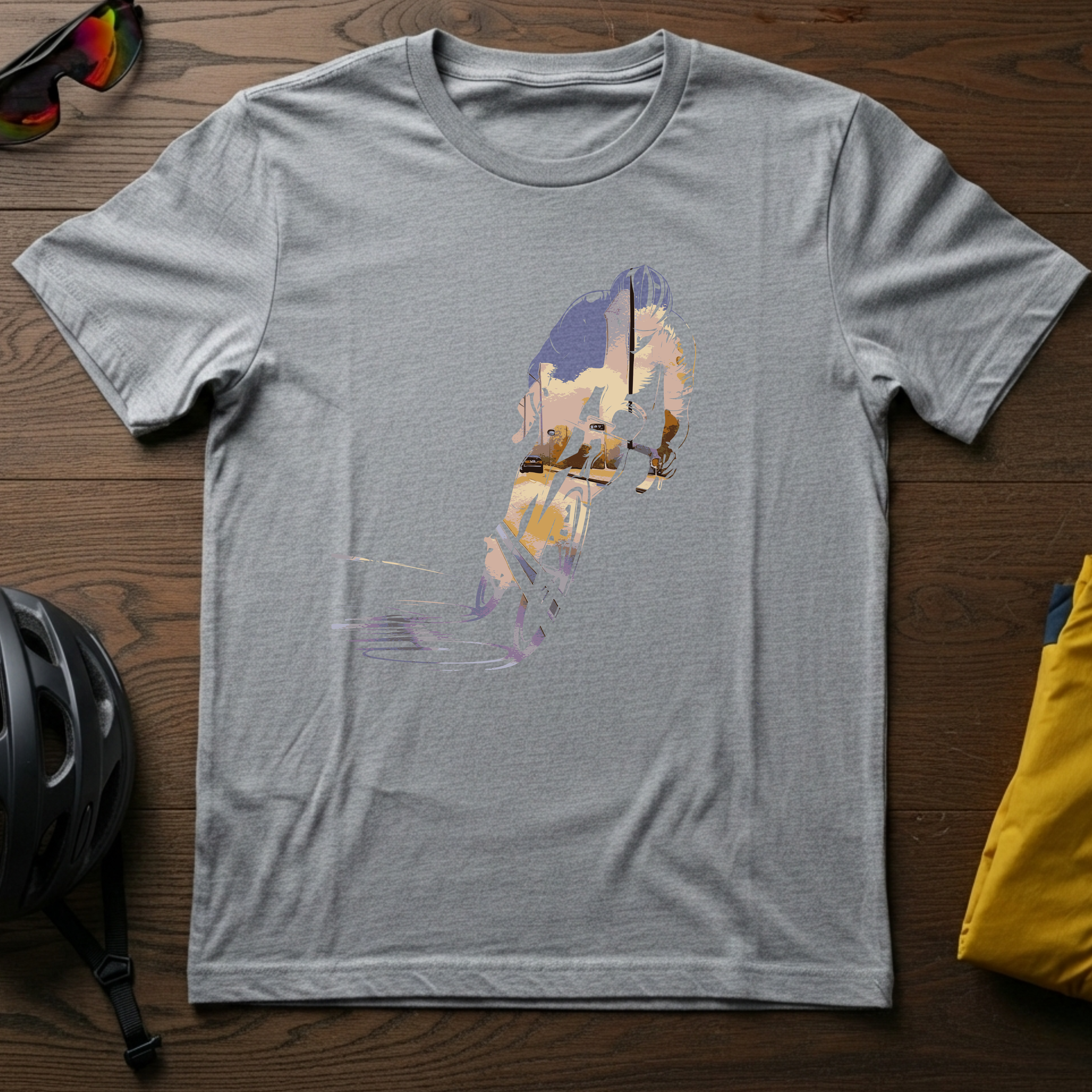 Cityscape Cyclist Silhouette Tee - Chainline Collective